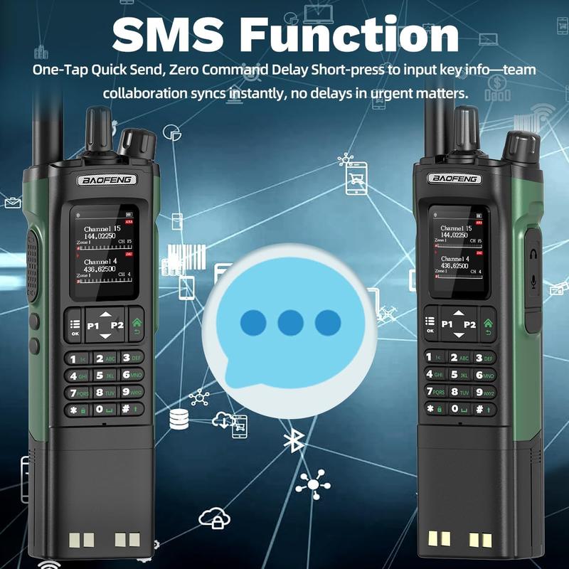 BAOFENG DM32 DMR Radio Long Range Ham Radio Handheld Rechargeable Walkie Talkies with NOAA Weather Radio with 3800mAh Battery for Survival Gear