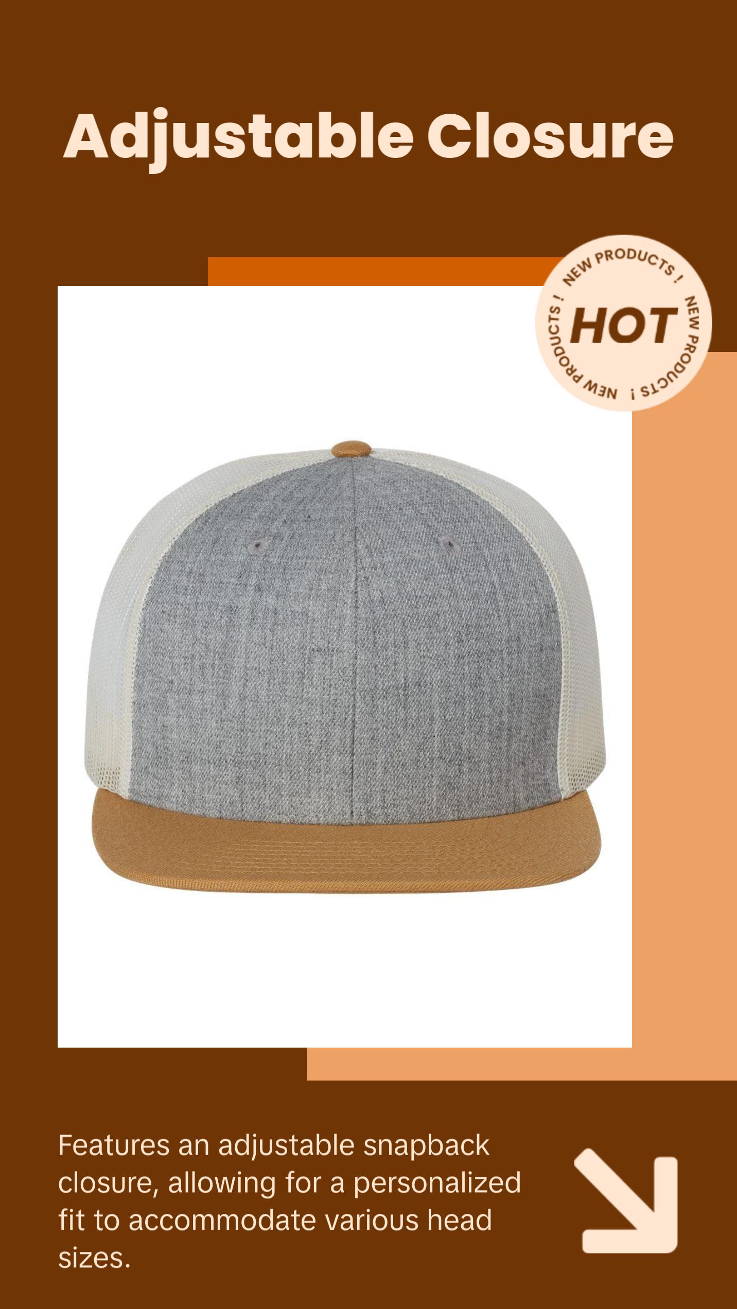 Custom Leather Patch Hat Richardson 511 Flat Bill