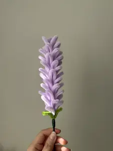 Handmade Pipecleaner Lavender Single Stem - Spring Flower Decor
