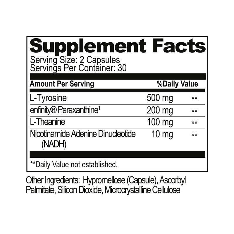 Dopamine Brain Food & NeuroAlert Stack Supplement Bundle - lasting mental energy w/L-Tyrosine, enfinity Paraxanthine, NADH, & more. Energy supplement with no crash.*