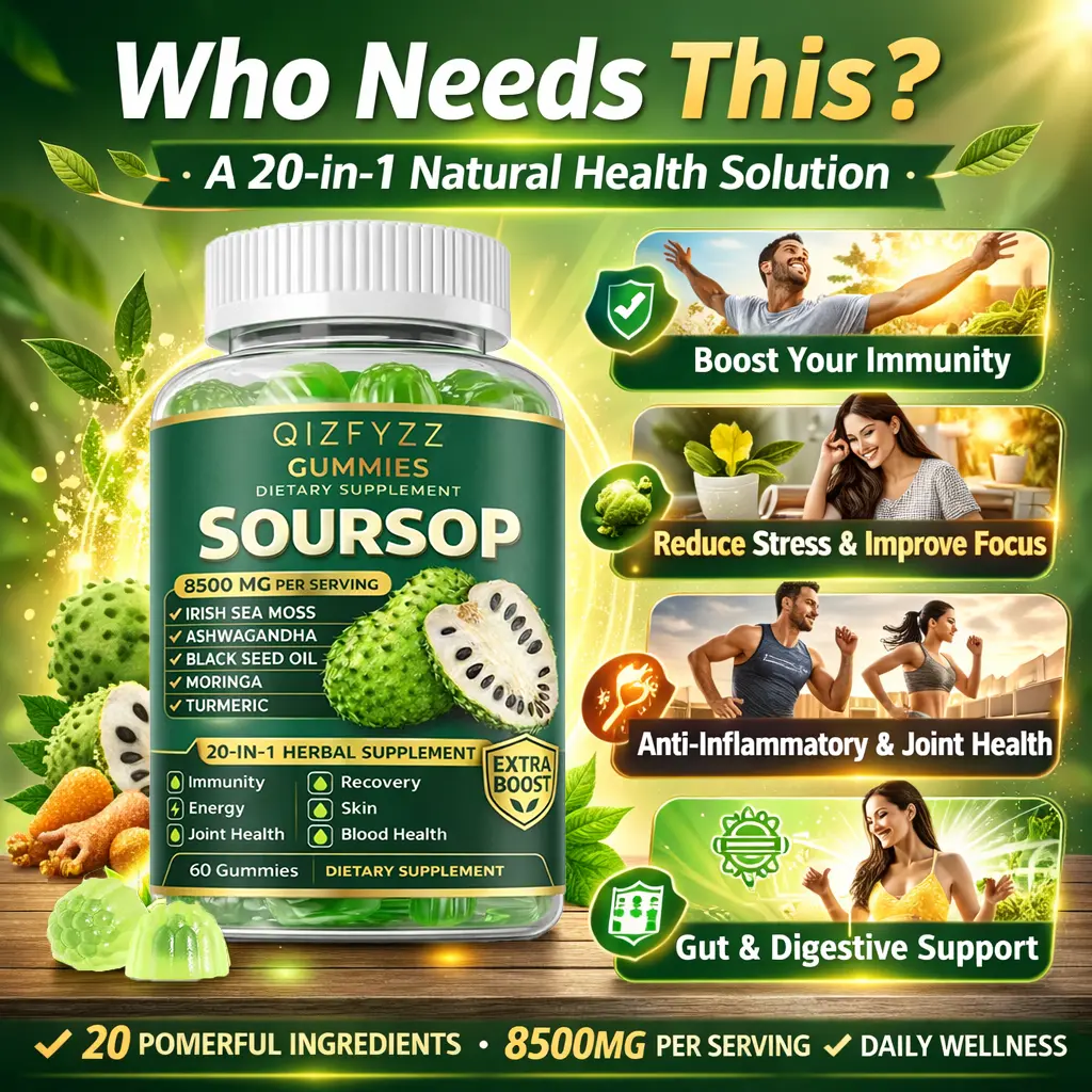 summervibes Soursop Gummies 20-in-1 Herbal Complex | Sea Moss