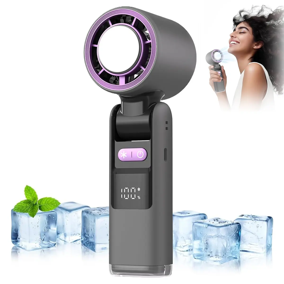 Portable fan Handheld High Speed Fan 199 Adjustable Levels Foldable for Summer Travel Vacation Essentials& Outdoor Activities cool fan