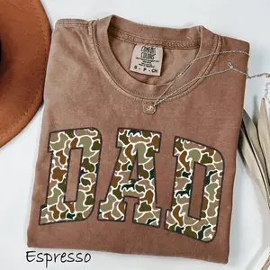 Comfort colors Camouflage Dad Shirt, Fathers Day Gift, Retro Daddy Shirt, Gift For Dad Shirt, Duck Camo Dad Shirt