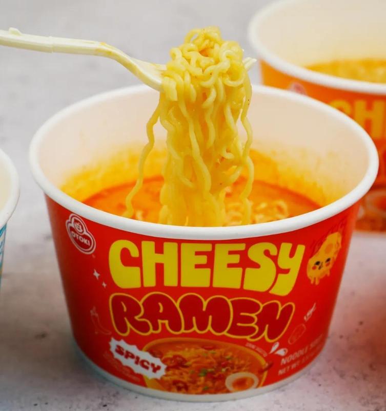 OTTOGI OTOKI Cheesy Ramen Korean Instant Noodles 4 flavors to choose 4 Packs in Cheddar Flavor , Cheddar & Mascarpone Flavor, Spicy Chili & Cheddar Flavor, Spicy Cheddar & Mascarpone Flavor  Creamy & Savory Stir-Fry Ramen