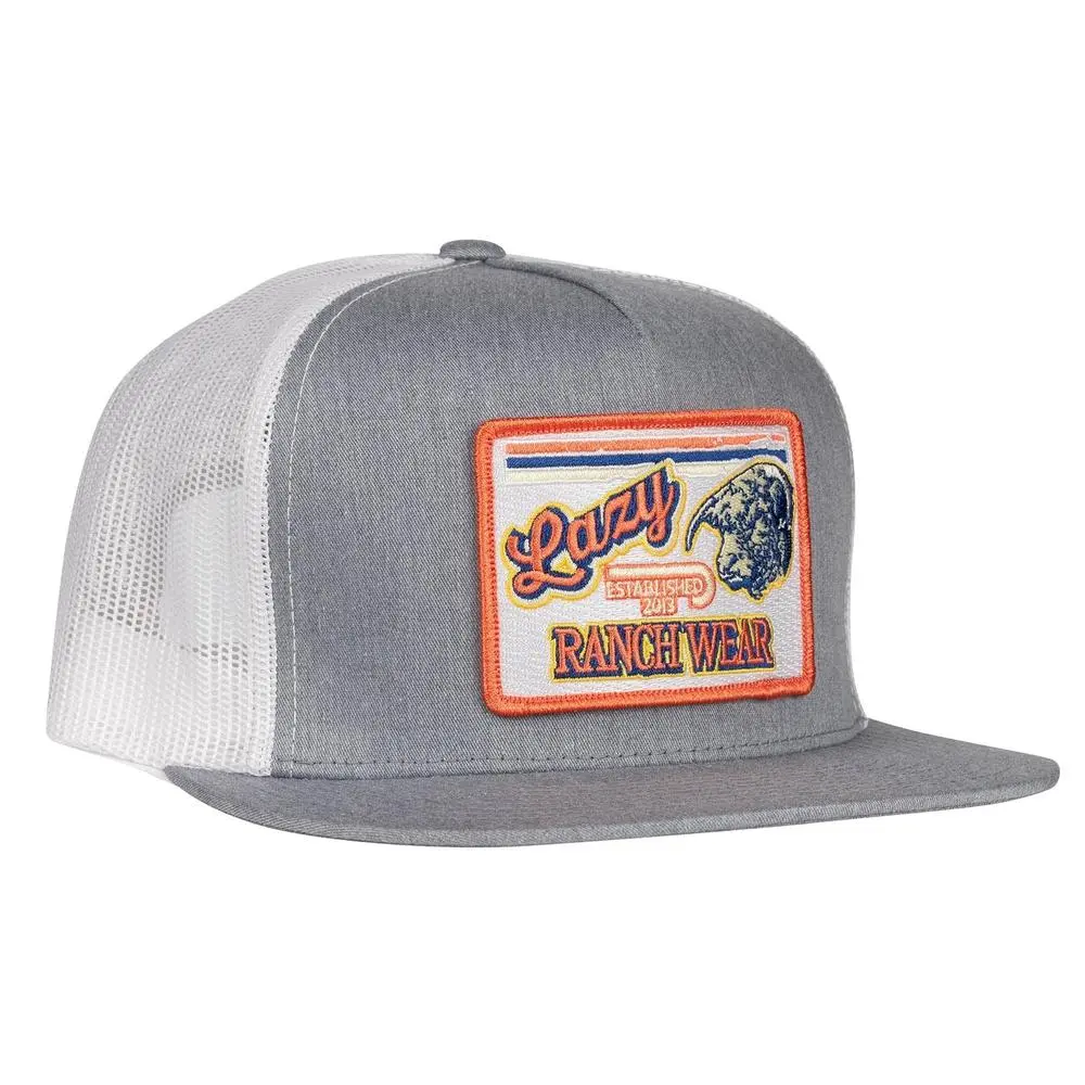 Lazy J Ranch Heather Grey & White Retro Cap
