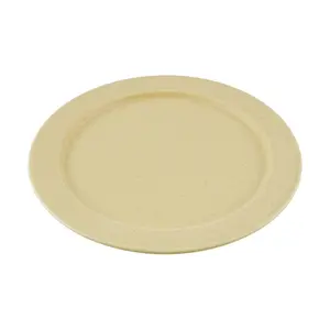 POLAATHOME Korean Egg Yolk Yellow Matte Ceramic Round Plate - 23cm Brunch Dishware