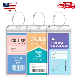 Luggage Tags Holder for Cruise Ships 3 Pack