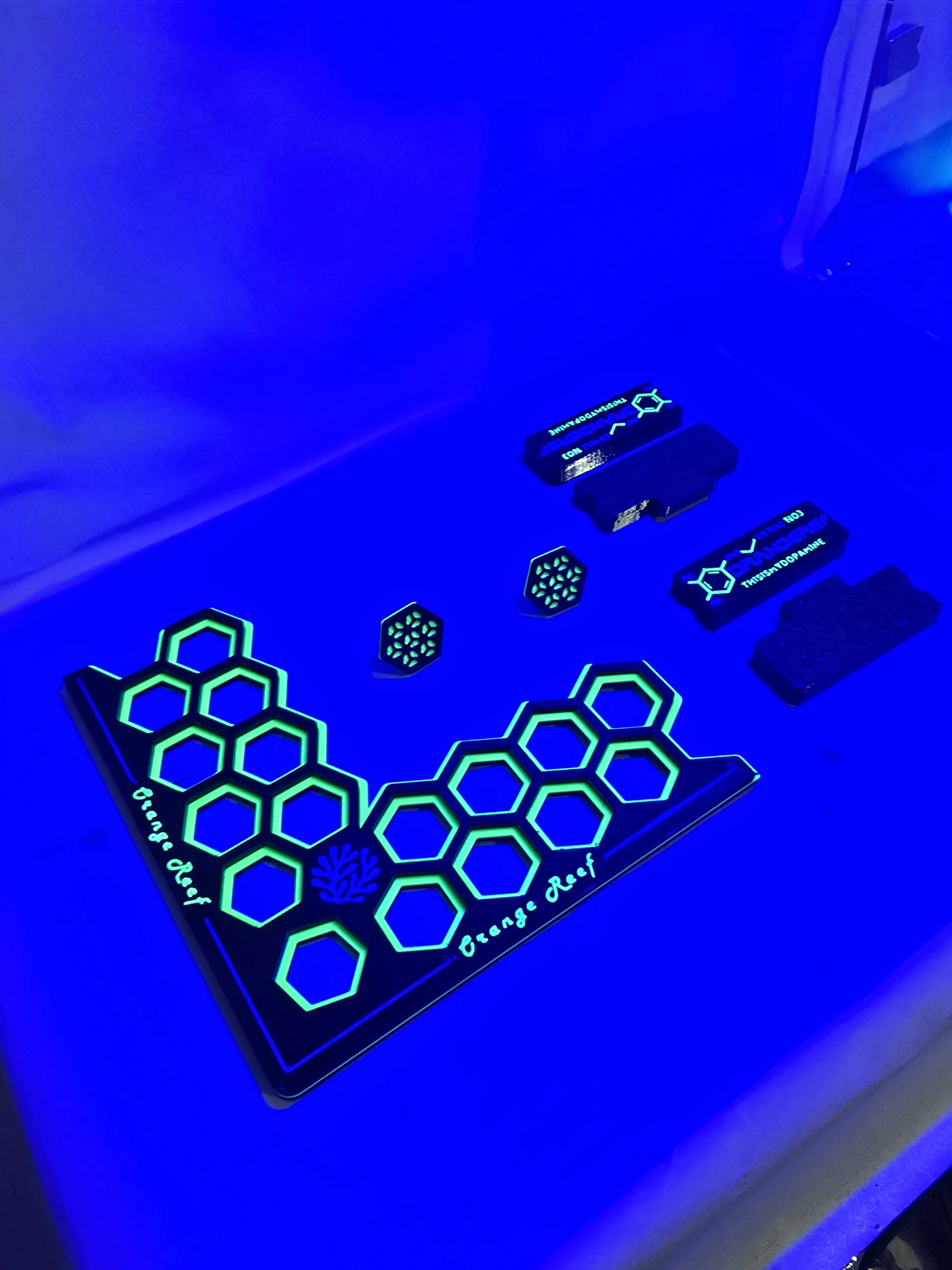 Colorful L-Shape Magnetic Glow Coral Frag Rack for Saltwater Aquariums