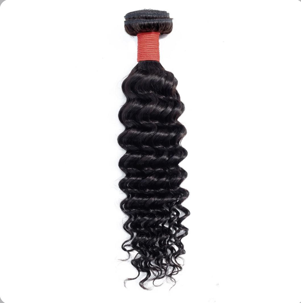 Indian virgin deep wave natural human hair bundles