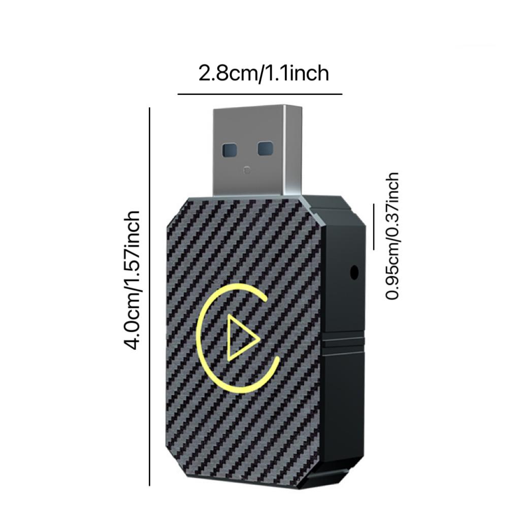 Apple 2 in 1 Wireless CarPlay Adapter for Apple & Android, Automotive Bluetooth Compact Dongle, Convert Wired to Wireless