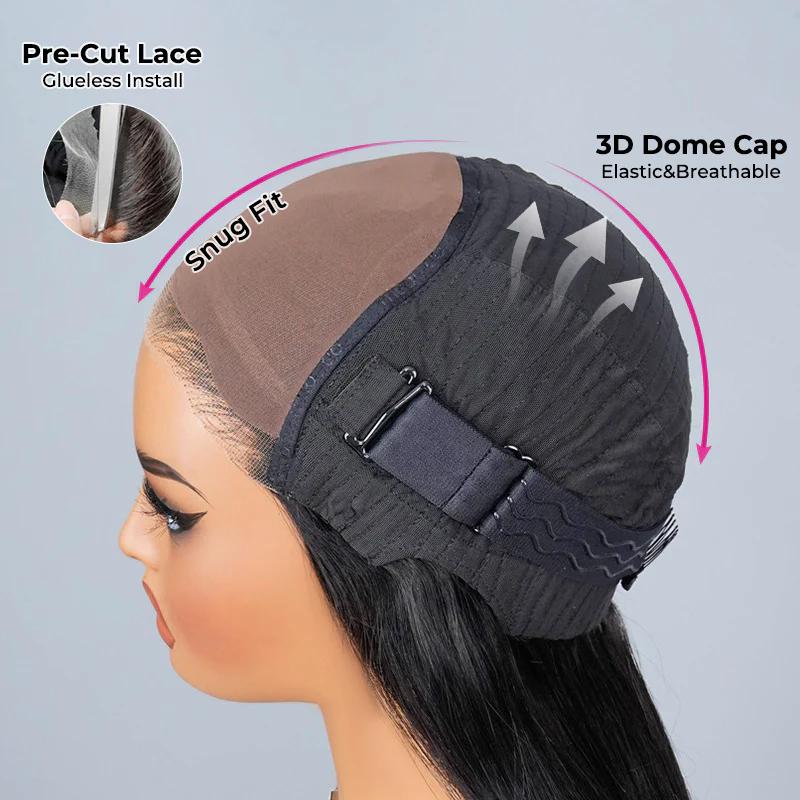 【Live Benefits】ISEE HAIR Wear Go Body Wave 7*5 Face-Framing Curtain Bangs Layered Cut Pre Bleached Pre Cut HD Lace Wear Go Glueless Wigs Human Hair#SpringStatements