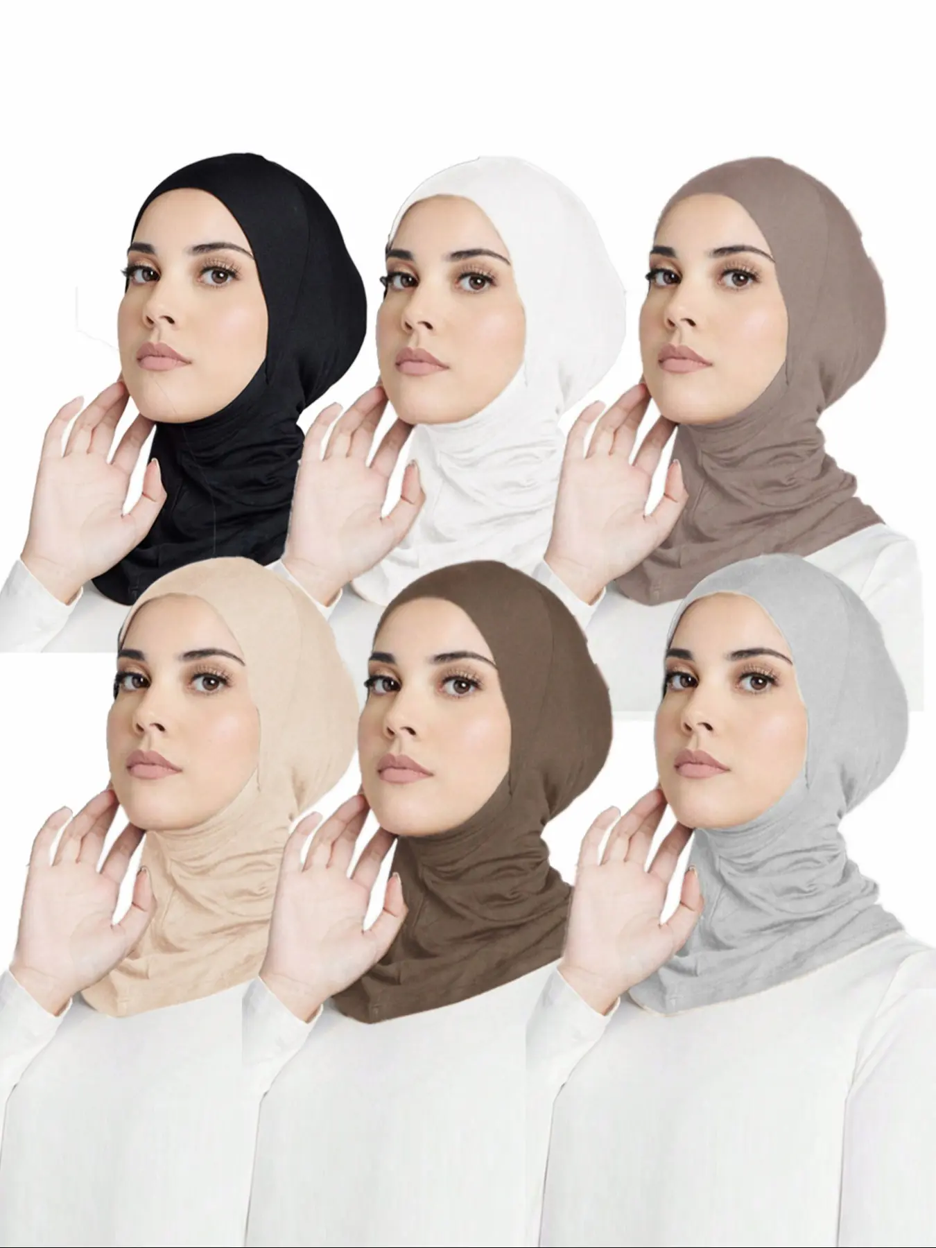 6-Pack Modest Fashion Headband, Ultimate Comfort, Breathable Quick-Drying Fabric, Perfect for Women & Girls, Convenient Muslim Headscarf Cover, Stretchy Modesty Hijab