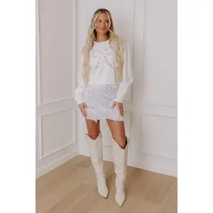 Cue The Charm Knit Sweater Top