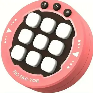 Portable Electronic Tic Tac Toe Game Console, Battery Powered Handheld Game Console, Educational Toy for Home Entertainment & Party