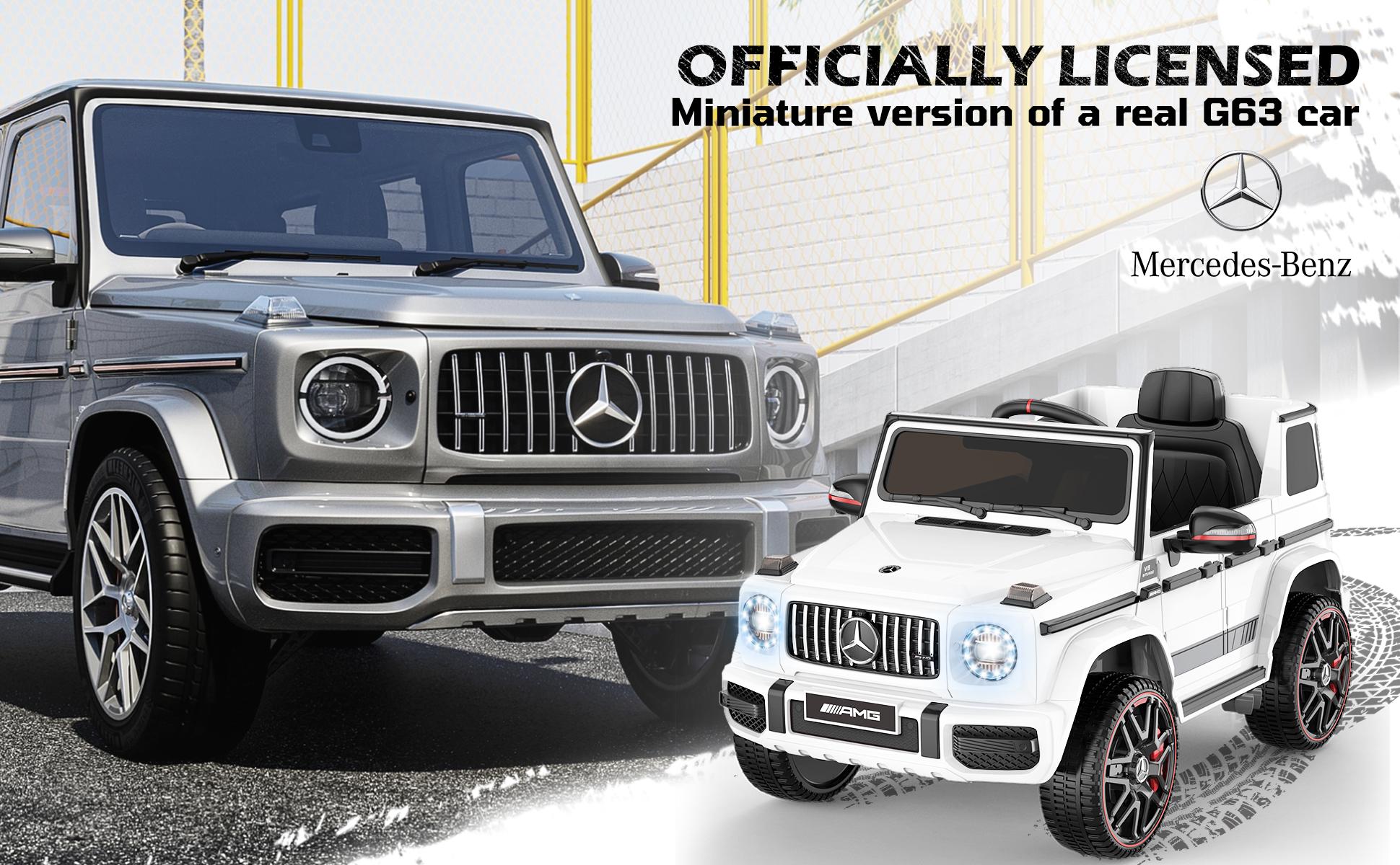 ANPABO Officially Licensed Mercedes-Benz G63 Electric Ride-On Car for Kids with Parent Remote Control LED Headlights Music Player & Horn Soft Start Low Battery Prompt Safe & Fun Kids' Electric Vehicle - Truck ANPABO Officially Licensed Mercedes-Benz G63 Electric Ride-On Car for Kids with Parent Remote Control LED Headlights Music Player & Horn Soft Start Low Battery Prompt Safe & Fun Kids' Electric Vehicle - Truck