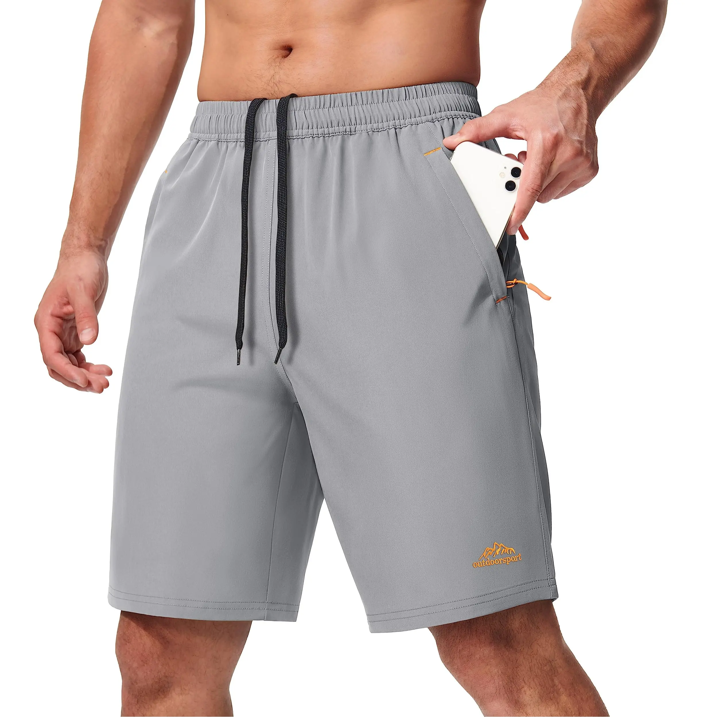 MAGCOMSEN Men's 9" Quick Dry Lightweight Performance Shorts with Zipper Pockets for Running, Gym, Breathable Sports Shorts, Athletic Shorts,clothes for back to school,first day of school outfits