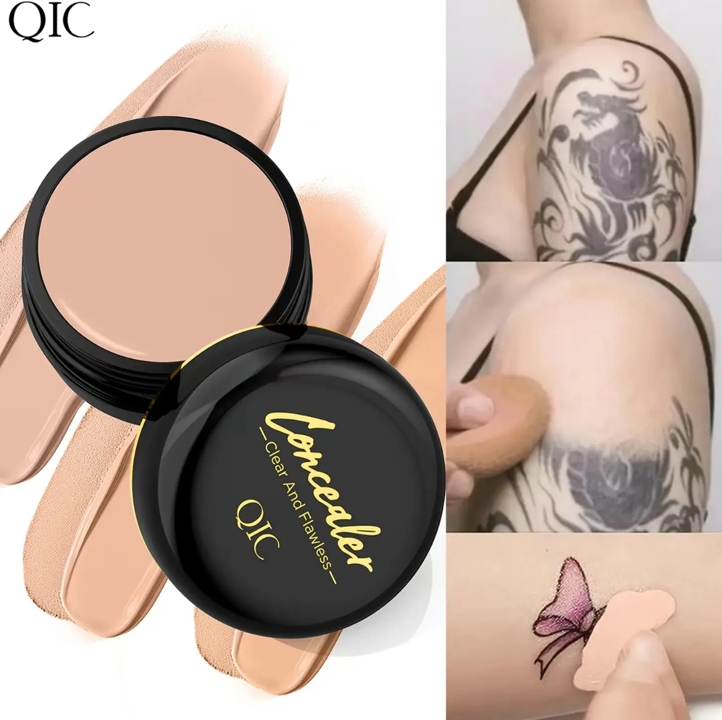 Full Coverage Concealer Balm, Lightweight Matte Finish Cream, Buildable Coverage for Dark Circles, Blemishes & Spots, Waterproof Long-Lasting Makeup for All Skin Types.