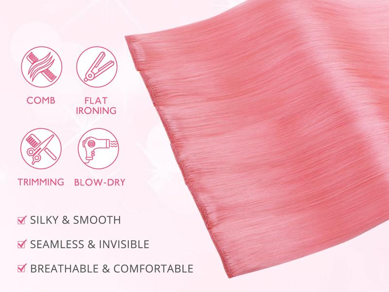 WENNALIFE Colorful Clip in Hair Extensions Human Hair 30g 6 pcs for Women with Burgundy Red 14-24 Inch Soft Silky Texture Easy Clip-In