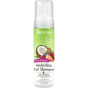 TropiClean Berry + Coconut Deep Cleanse No Rinse Cat Shampoo, 7.4oz TropiClean Berry + Coconut Deep Cleanse No Rinse Cat Shampoo, 7.4oz
