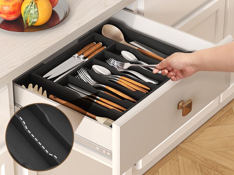 Lifewit Silverware Drawer Organizer, Expandable Utensil Tray for Kitchen, Bamboo Flatware & Cutlery Holder, Sturdy Wooden Design Lifewit Silverware Drawer Organizer, Expandable Utensil Tray for Kitchen, Bamboo Flatware & Cutlery Holder, Sturdy Wooden Design