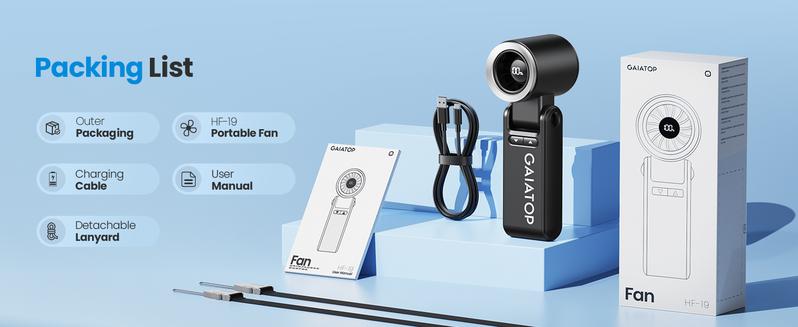 GAIATOP Handheld Mini Fan, Up to 21 Hours of Use, Rechargeable Battery, 6-Speed 180° Adjustable, Lightweight & Portable Foldable Fan, Summer Essential for Women & Girls, Travel & Work   Valentine's Day gift