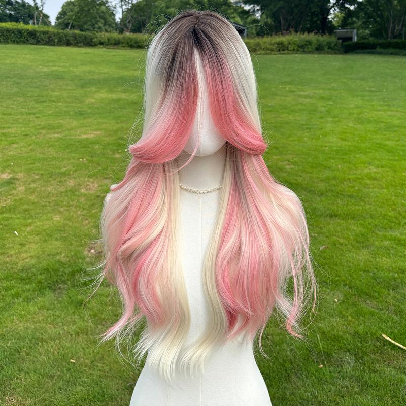 SMILCO 26" Wavy Black & Red Highlights Synthetic Wig Middle Part Glueless Natural-Looking Scalp Full Machine Cap Adjustable Straps Breathable Cap Vibrant Color Soft Texture SM398 SM5029 SMILCO 26" Wavy Black & Red Highlights Synthetic Wig Middle Part Glueless Natural-Looking Scalp Full Machine Cap Adjustable Straps Breathable Cap Vibrant Color Soft Texture SM398 SM5029