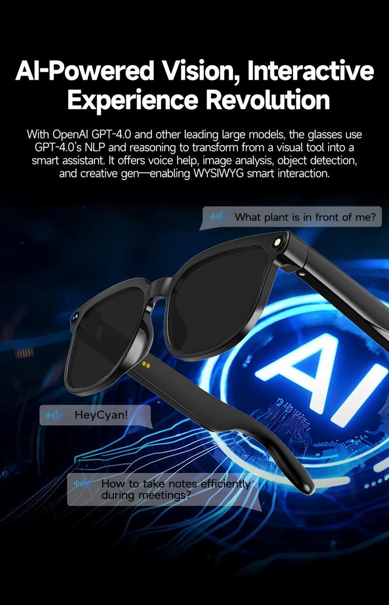 Smart AI Camera Glasses with 8MP Photochromic Lenses ,Button Touch Adjustment for Travel Outdoor Adventures Hands-Free Photography 160+Languages Real-Time Translation Bluetooth Wireless Wearable Video Recording UV Protection