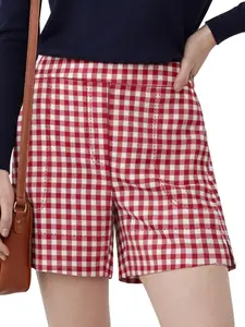 Linen Shorts for Women Casual Comfy Shorts Summer Trendy Mid Waisted Short with Pockets 2026