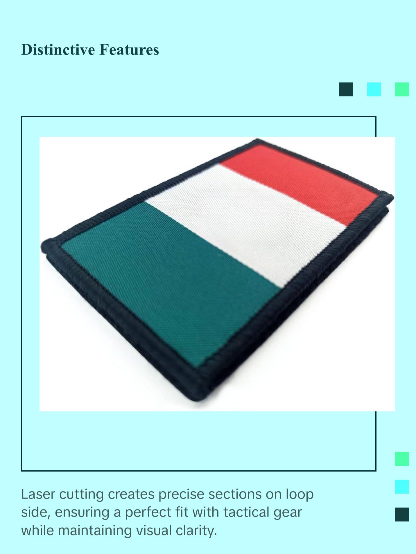 Mexico Flag Patch Mexican Tactical Patch- Hook and Loop Fastener, 2 Pack