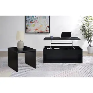 Knapp Lift Top Coffee Table Set Black