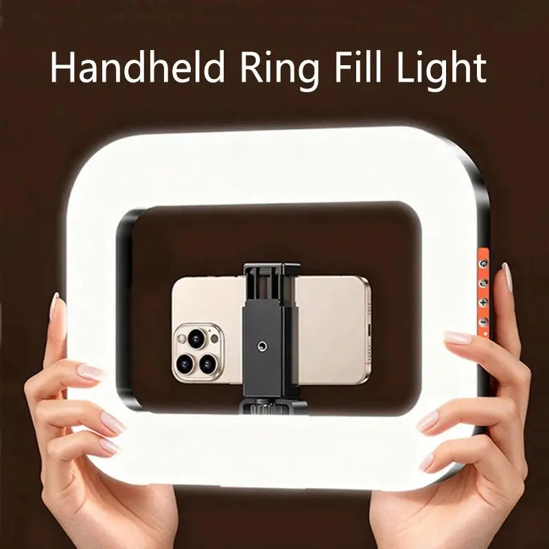Portable handheld ring LED light, new design photography light, suitable for mobile phone live streaming and selfie lights, decorative. accessories mount