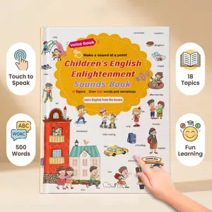 Toddler English Sound Book – Tap & Hear 500+ Words in 18 Topics! Interactive Learning Toy with Clear Pronunciation | Screen-Free Early Education for Ages 1-6 | Perfect Birthday Gift!