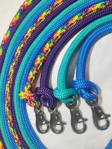 Clinician style 4 knot Rope Halter and 12 ft Leadrope set
