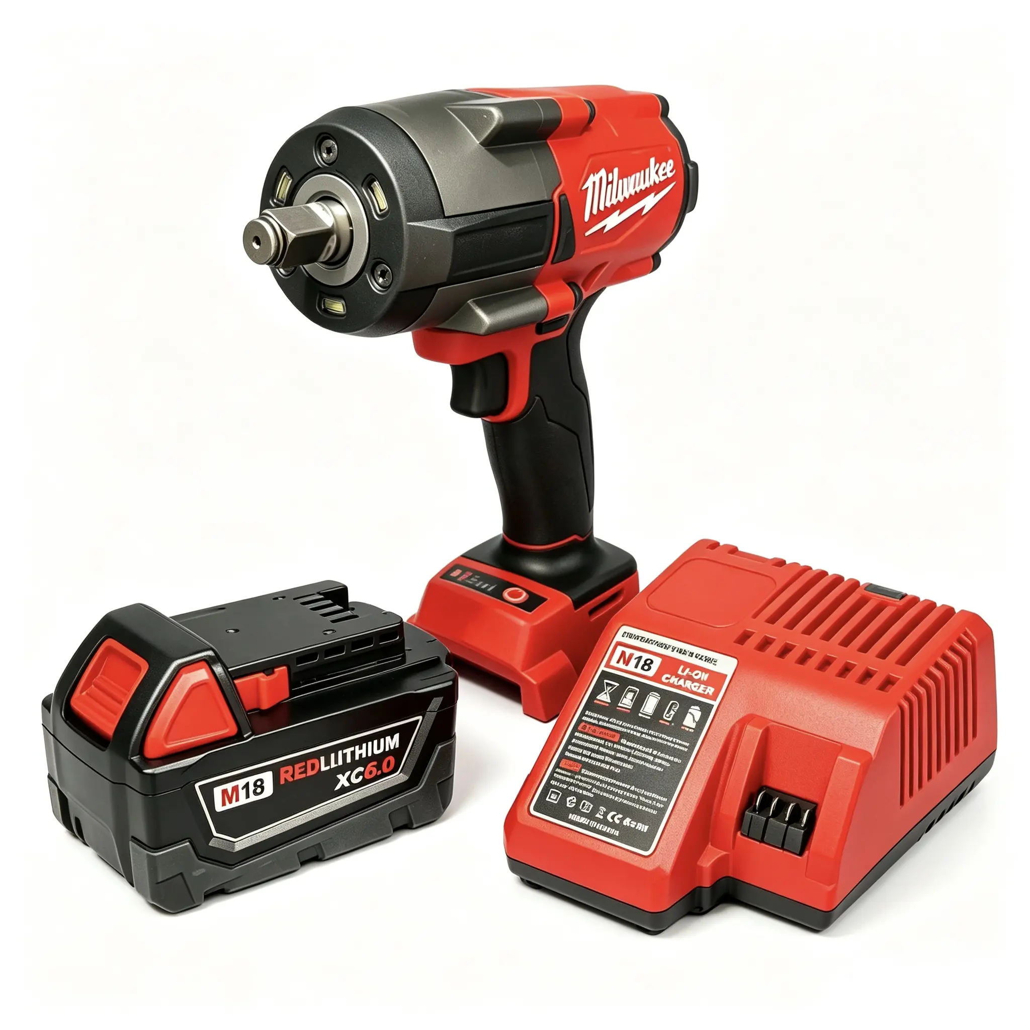 Milwaukee M18 Series Cordless Impact Wrench - 1/2" Drive Impact Driven Wrench, 1000N.m High-Torque Hand Tool for Mechanics, 3-Mode Precision Control, Ergonomic Anti-Slip Grip, Heavy Equipment Maintenance (Batteries Sold Separately)