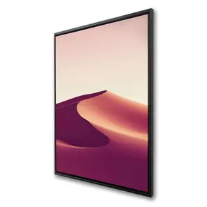 Pictorem C1FC2436VSNT9X 24 x 36 in. Setting Sands - White Framed Canvas Wall Art - Print