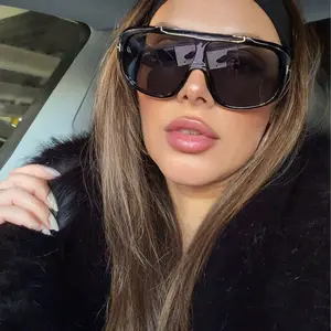 DUBAI Oversized Aviator Sunglasses Women's Stylish UV Protection Color Lenses Fashionable Accessory for Casual & Formal Events Trendy Design Enhances Your Look