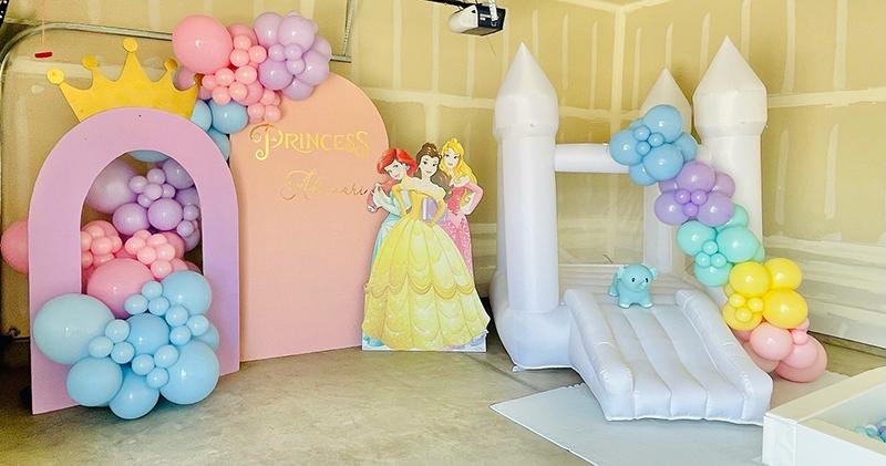 6FT Oxford Bouncy Castle Outdoor Inflatable Inflatable Halloween Christmas Decoration Jumping Castles Children Birthday Party Bounce House With Slide