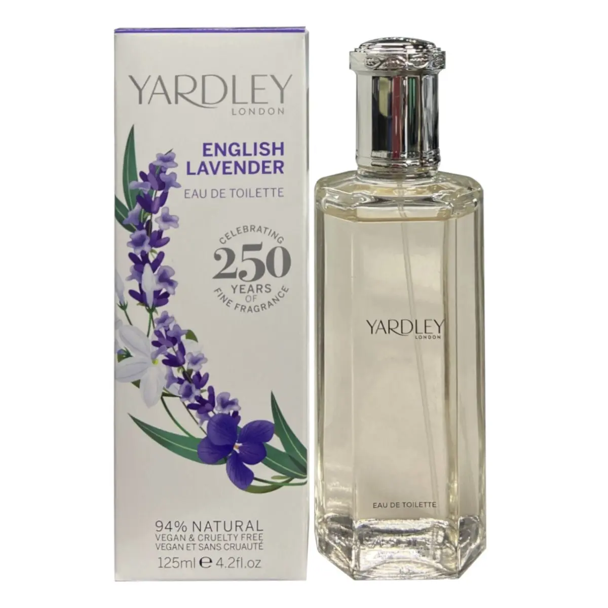 Yardley London English Lavender Eau de Toilette for Women, Aromatic Fougere Scented Fragrance with Rosemary & Oakmoss Notes, 4.2 fl oz, Perfumes For Women, Signature Scent, Cedar, Herbal, Liquid, Women's Fragrance
