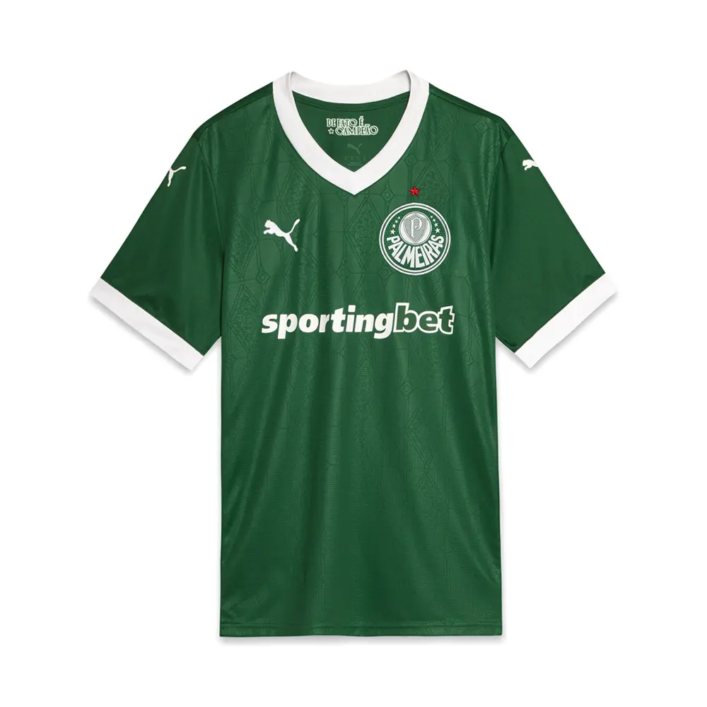 PUMA Mens Palmeiras Torcedor Home Jersey 25 Casual - Green