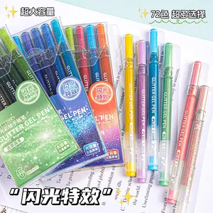 Glitter Gel Pen Highlighter - Super Large Capacity for Vibrant Writing & Marking with Flash Effect
