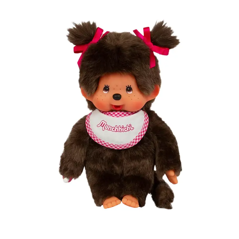 Monchhichi Classic White Bib Girl Plush