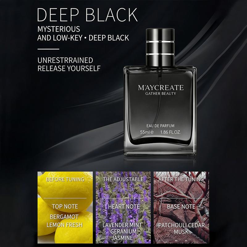 M'AYCREATE Men's Eau De Toilette 55ml Azure Sea Salt Freshness Knight Woodsy Deep Scent Long Lasting Marine Classic Fragrance with Lemon Cedarwood Notes Ideal for Spring Summer Outings