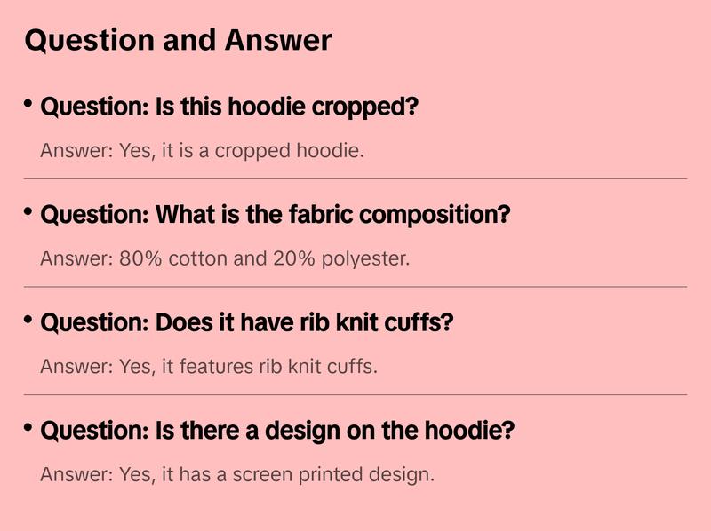 Laundry Service Logo Ladies Cropped Hoodie - Black