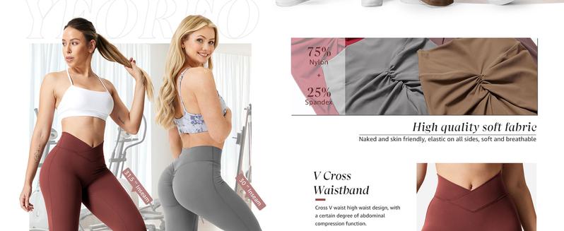 YEOREO Flare Scrunch Leggings for Women V Cross Waist Bootcut Yoga Pants Snatched Waist Booty Lifting Fitness Leggings YEOREO Flare Scrunch Leggings for Women V Cross Waist Bootcut Yoga Pants Snatched Waist Booty Lifting Fitness Leggings