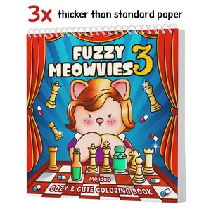 Fuzzy Meowvies 3 Cozy and Cute Coloring Book for Adults & Teens Featuring Comfy Cat Friends in TV Series-Inspired Scenes