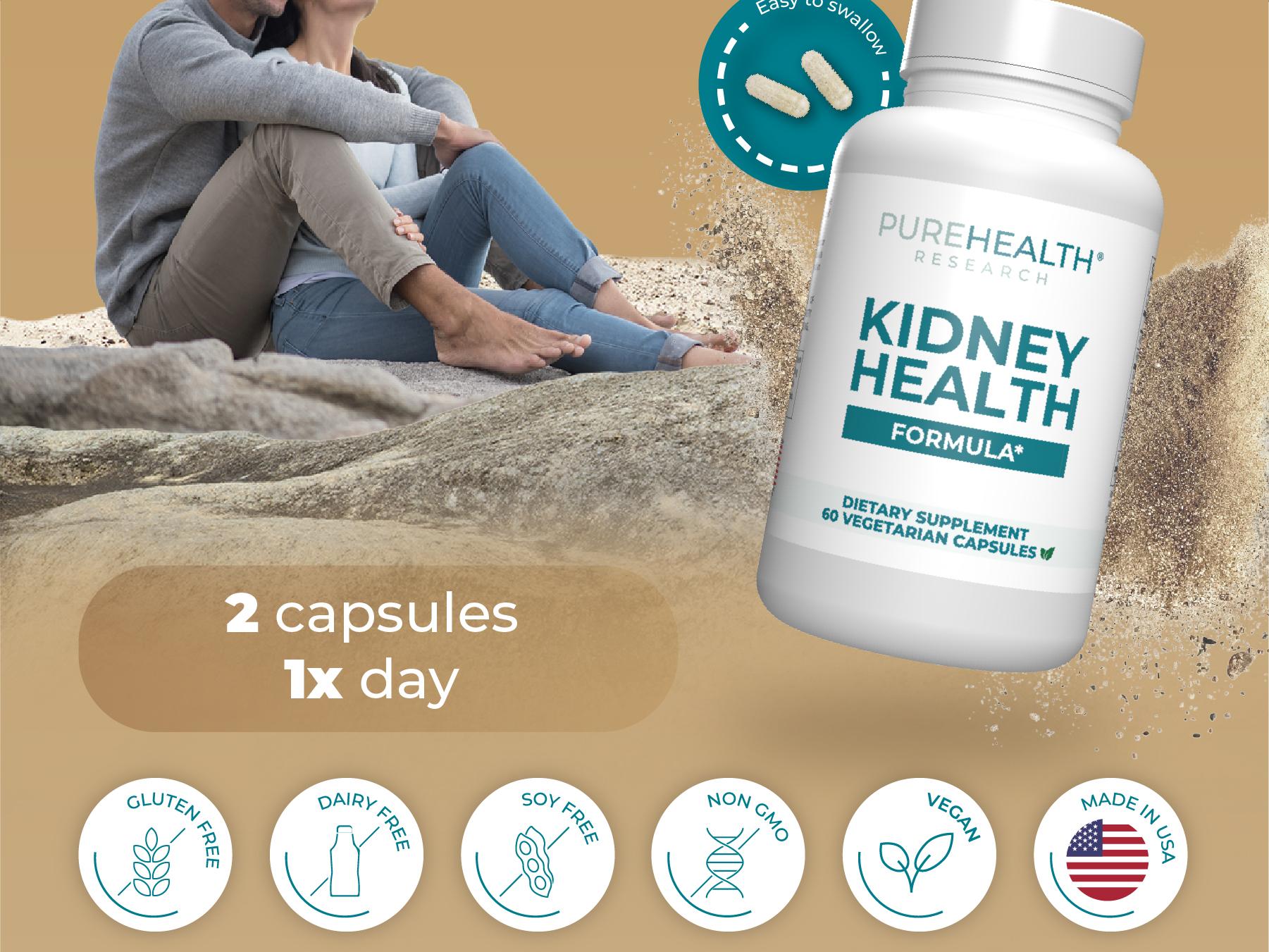 Kidney Health Formula Natural Kidney Cleanse & Stone Breaker Detox Supplement