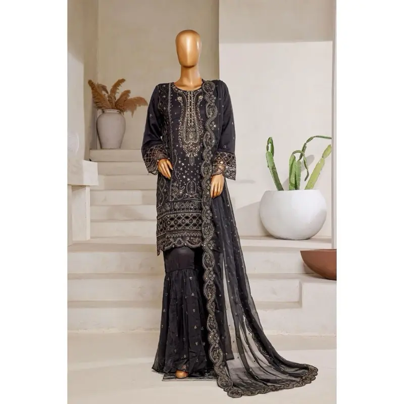 Sadabahar Chiffon Gharara Party Wear