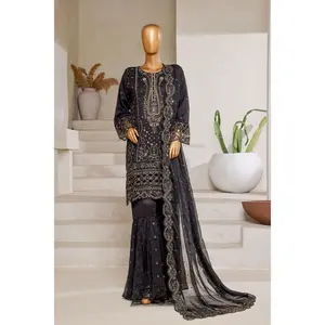 Sadabahar Chiffon Gharara Party Wear