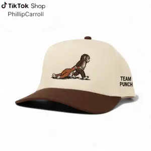Team Punch Vintage Monkey Embroidered Baseball Cap – Funny Retro Animal Hat, Adjustable Casual Streetwear Cap for Men & Women
