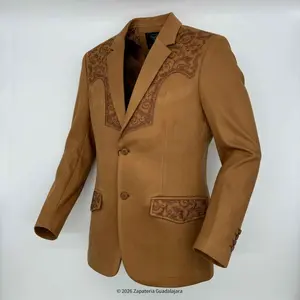 Camel Suade Western Blazer-LAM516